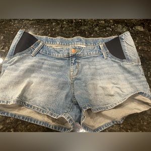 Maternity Blue Jean Shorts by Ingrid and Isabel